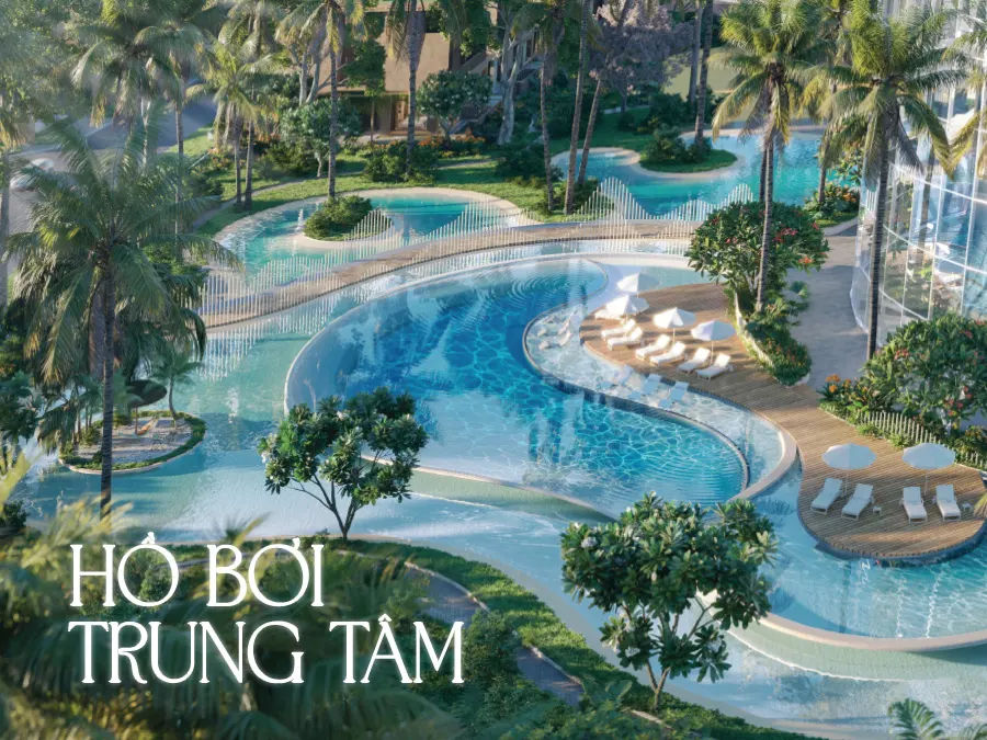 Hồ bơi trung tâm - Tiện ích tại La Tiên Villa