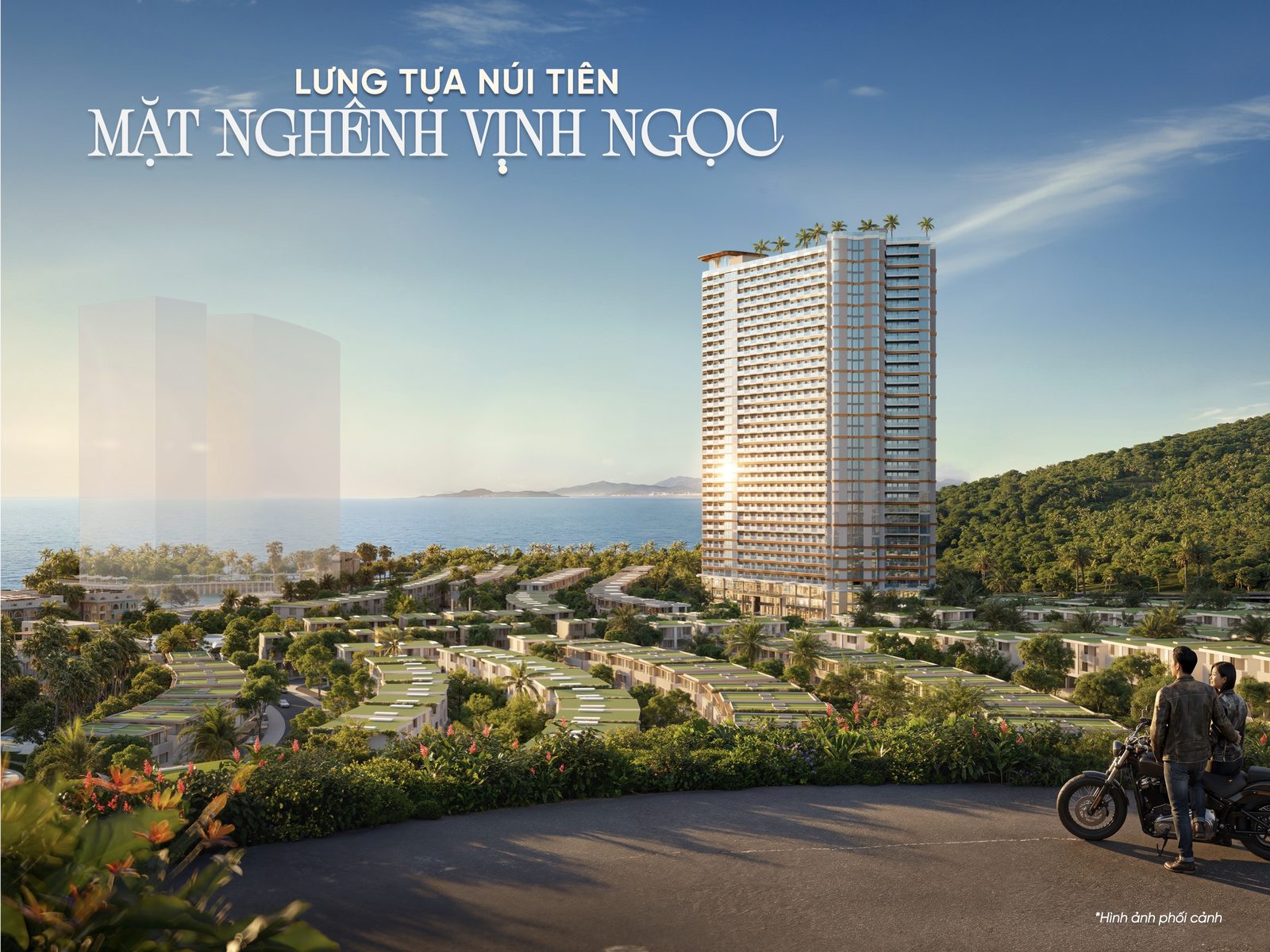 Phối cảnh Alora lưng tựa núi mặt hướng biển